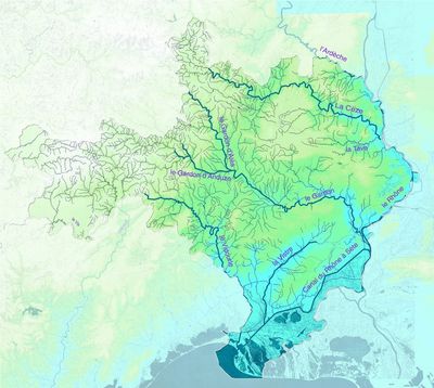 réseau hydrographique du Gard